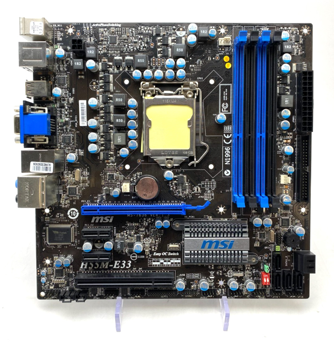 MSI H55M-E33 MS-7636 MICRO-ATX INTEL I3/I5/I7 LGA 1156 SOCKET DDR3 MOTHERBOARD
