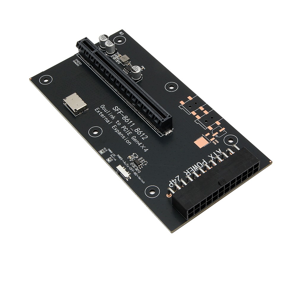 OCuLink SFF-8611/8612 to PCIe 4.0 x16 eGPU Adapter, External Graphics Card Dock