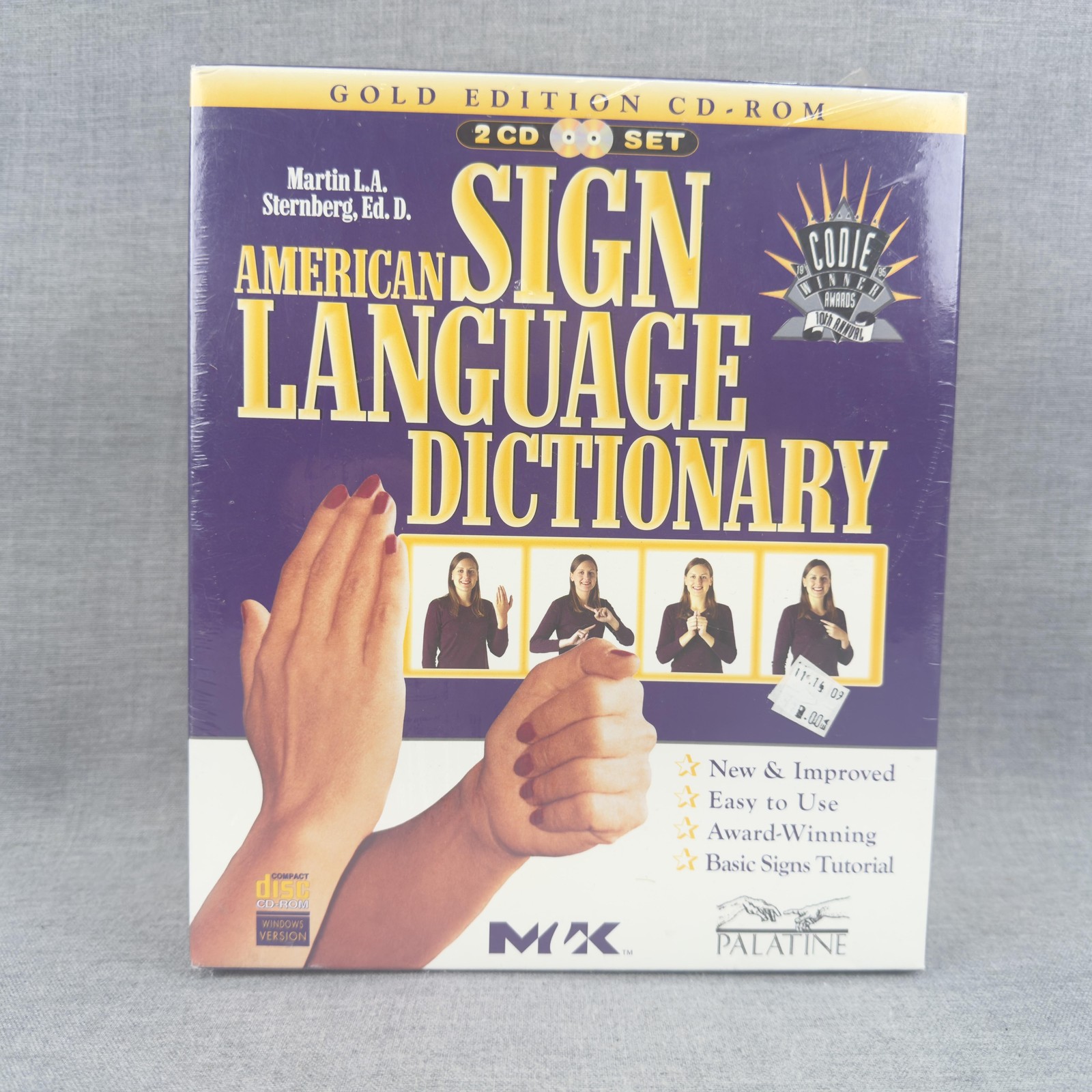 American Sign Language Dictionary Gold Edition + ASL for Kids CD-ROM Lot Sealed