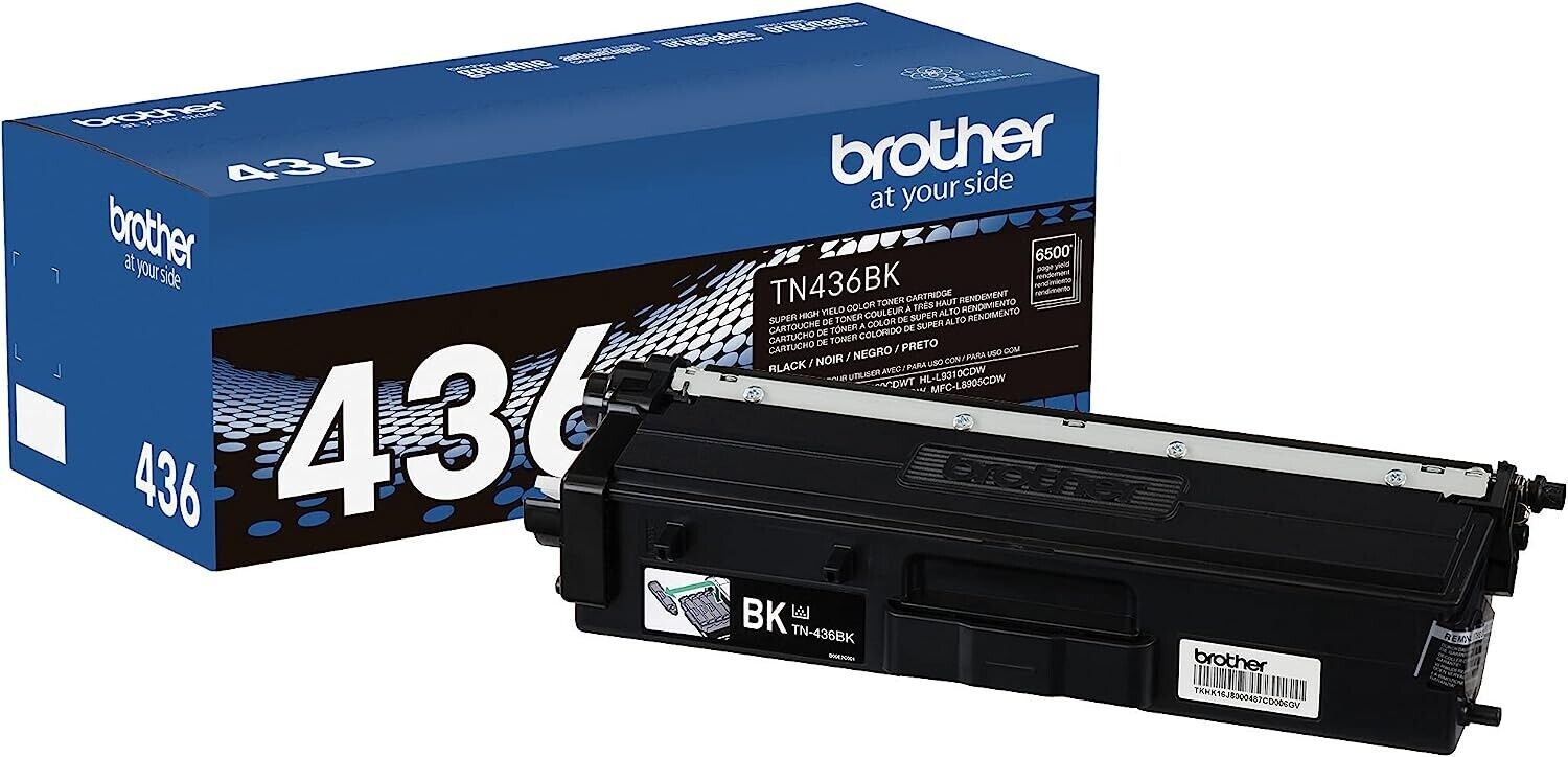 Brother Genuine TN436BK Black Toner Cartridge TN-436BK - 