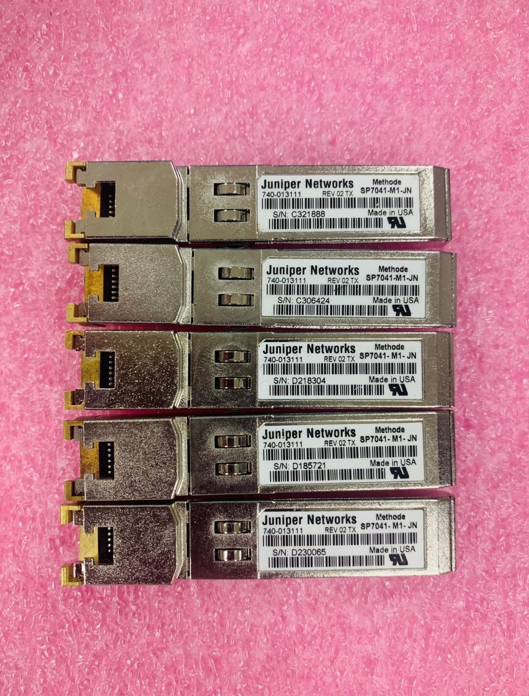 5pcs Juniper EX-SFP-1GE-T 740-013111 SFP-1GE-T SFP-1G-TX SFP-T RJ-45 100M Module