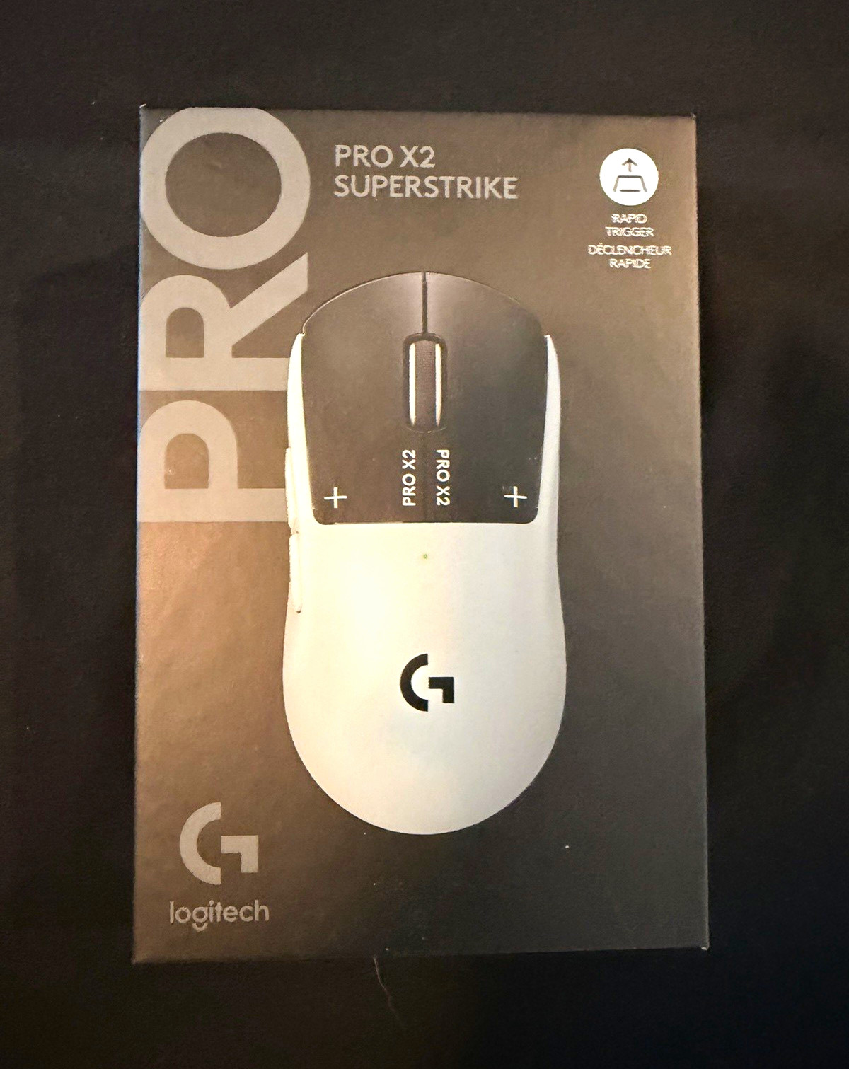 Logitech PRO X2 Superstrike Wireless Optical Gaming Mouse 32000 DPI White/Black