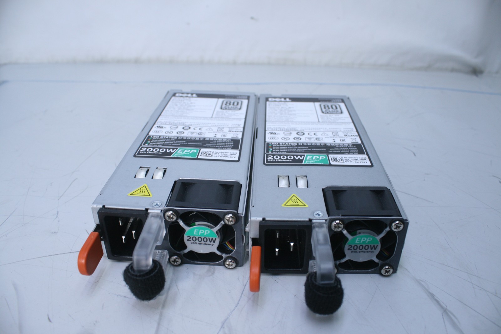 LOT OF 2 POWER SUPPLY 2000W FOR DELL POWEREDGE SERVER C6400 R940 R740 W1R7V