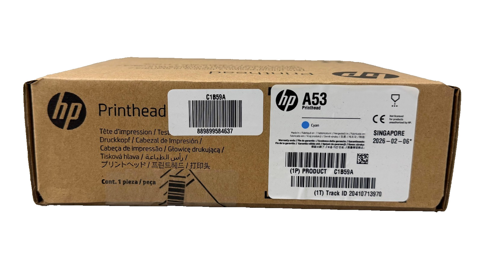 New Genuine HP A53 Cyan Printhead Cartridge [C1B59A]