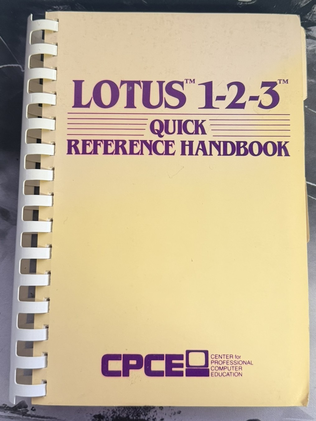 1986 Lotus 1-2-3 Quick Reference Handbook John Wiley & Sons CPCE Manual