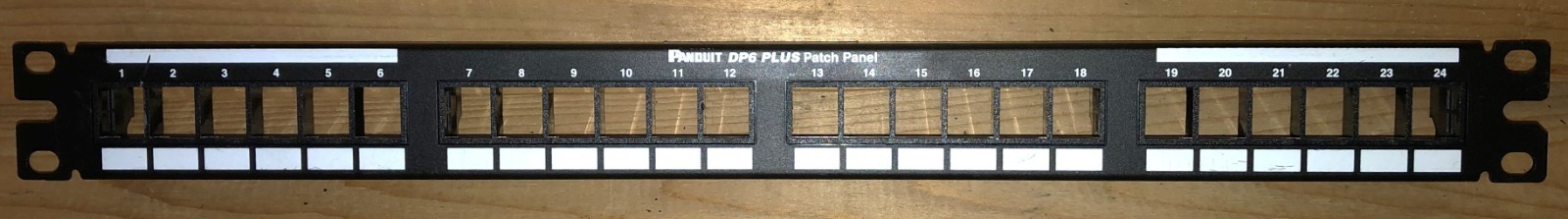 Panduit DP24688TGY DP6 PLUS Punchdown Patch Panel Flat 24 Ports No Connections
