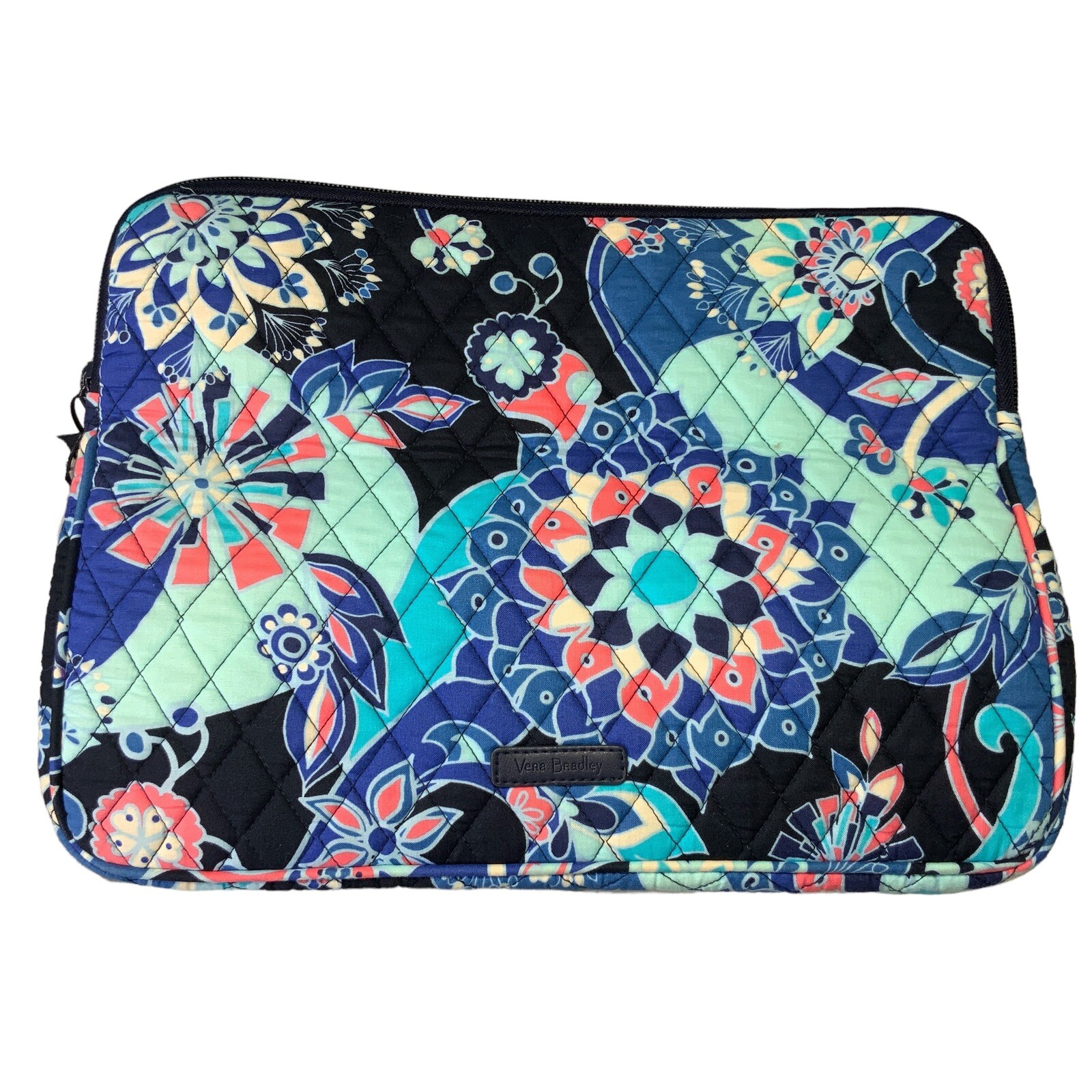 Vera Bradley Tablet Lap Top Sleeve Lotus Flower Swirl 14in x 11in