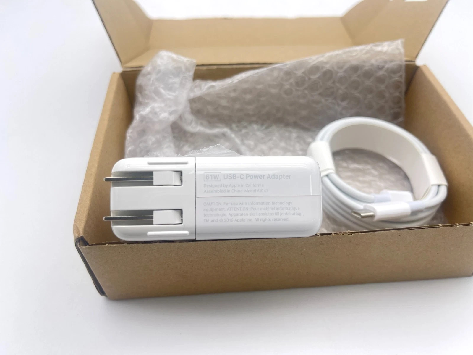 OEM Genuine 61W USB C Power Adapter Charger For MacBook PRO 13" A1718 + Cable