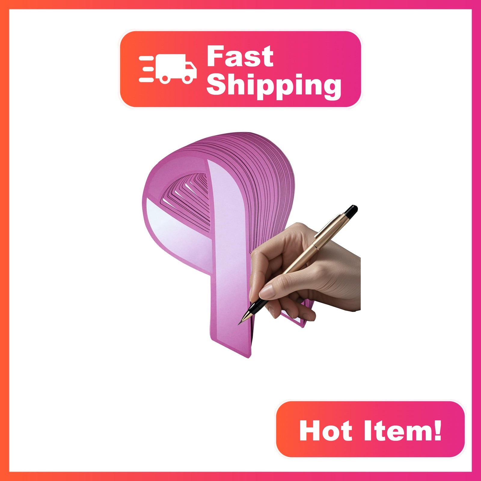 cogont Pink Ribbon Donation Paper 100pcs