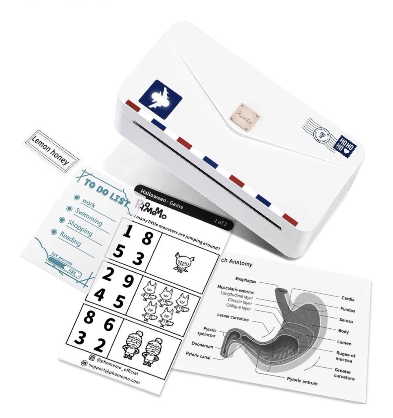 NEW Phomemo Portable Thermal Mini Printer M04AS & Thermal Paper Sets
