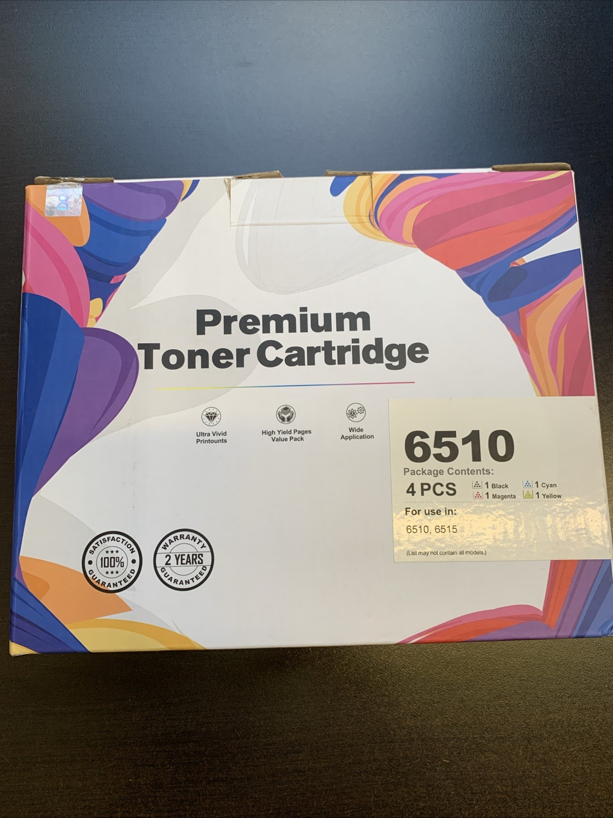 Premium Non-Brand Name Toner Cartridges. High Yield Pack Of 4 Colors