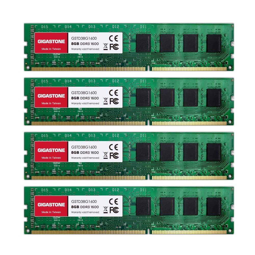 [Memory DDR3] Gigastone Desktop PC Memory DDR3 8GBX4 (32GB) DDR3-1600MHZ PC3-128