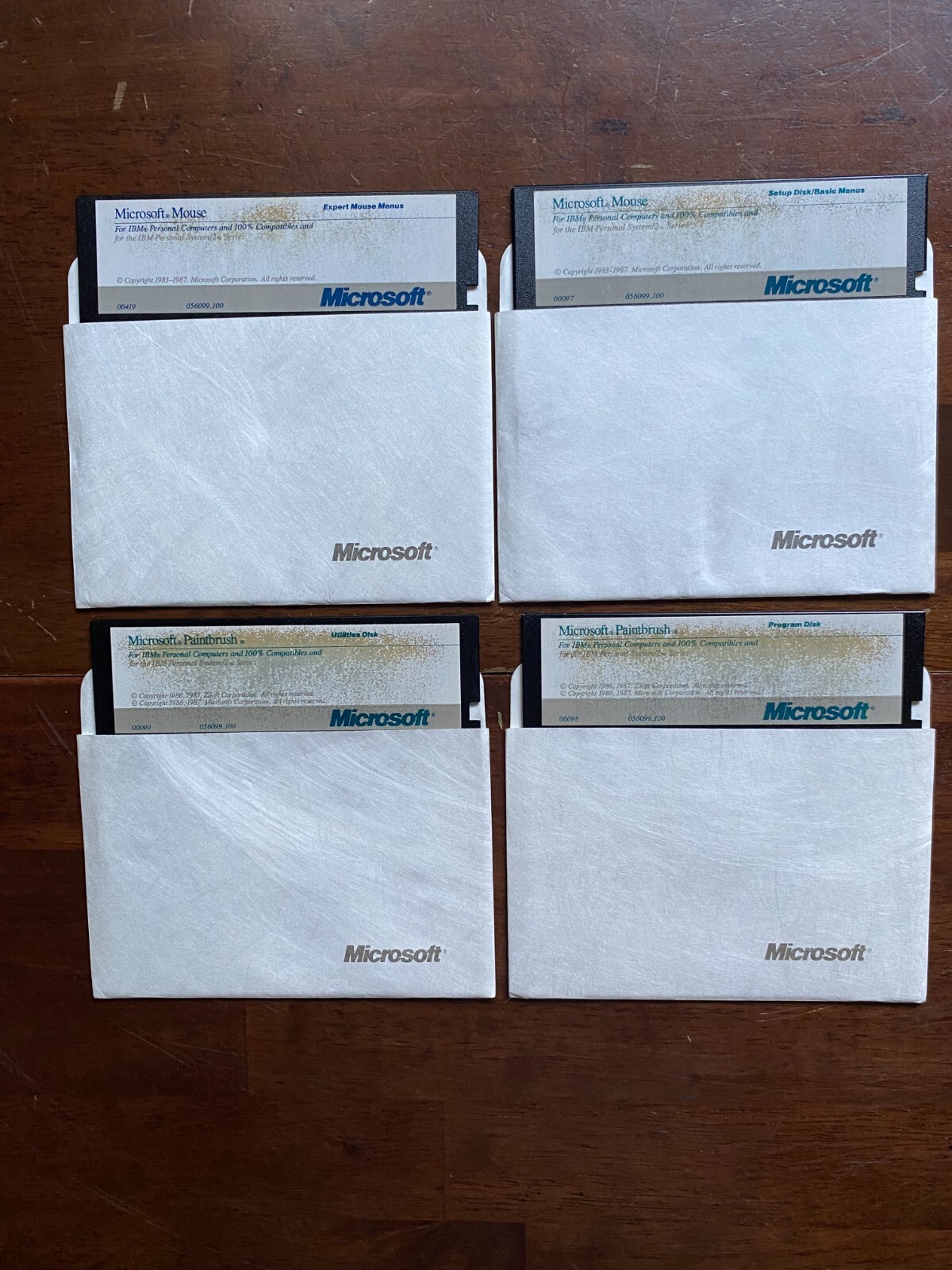 VTG 1987 Microsoft Mouse and Paintbrush - 5.25" Floppy Expert Menus