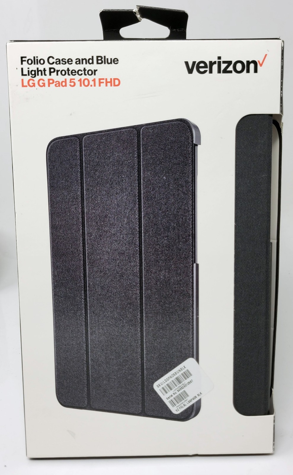 Verizon Folio Case for LG G Pad 5 10.1" FHD, Black