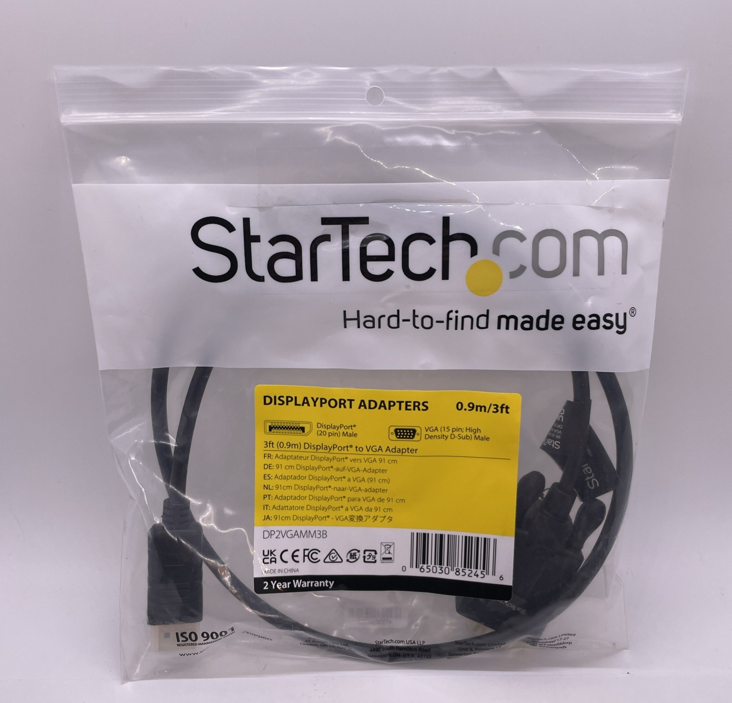 Startech 3ft Active DisplayPort to VGA Adapter Cable - 1080p Video DP2VGAMM3B
