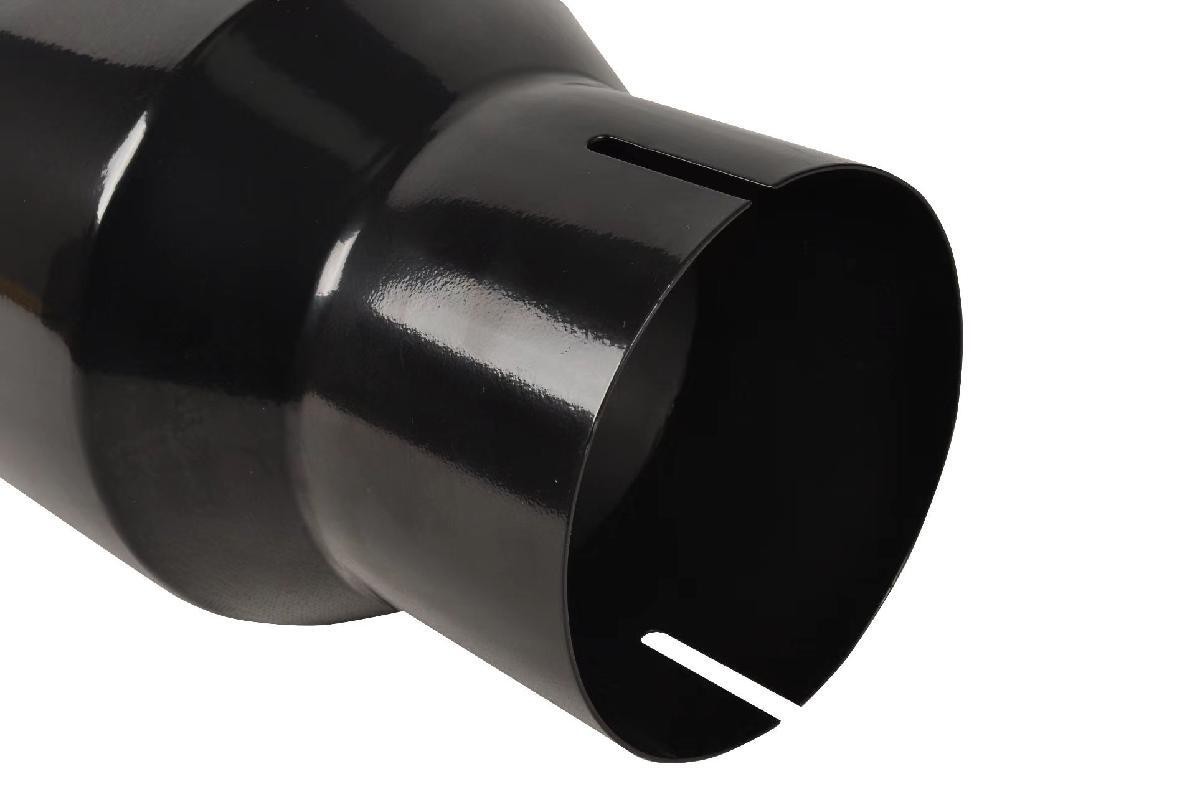 For Exhaust Tip 5-8 straight black, made of stainless steel 409,wall thickness