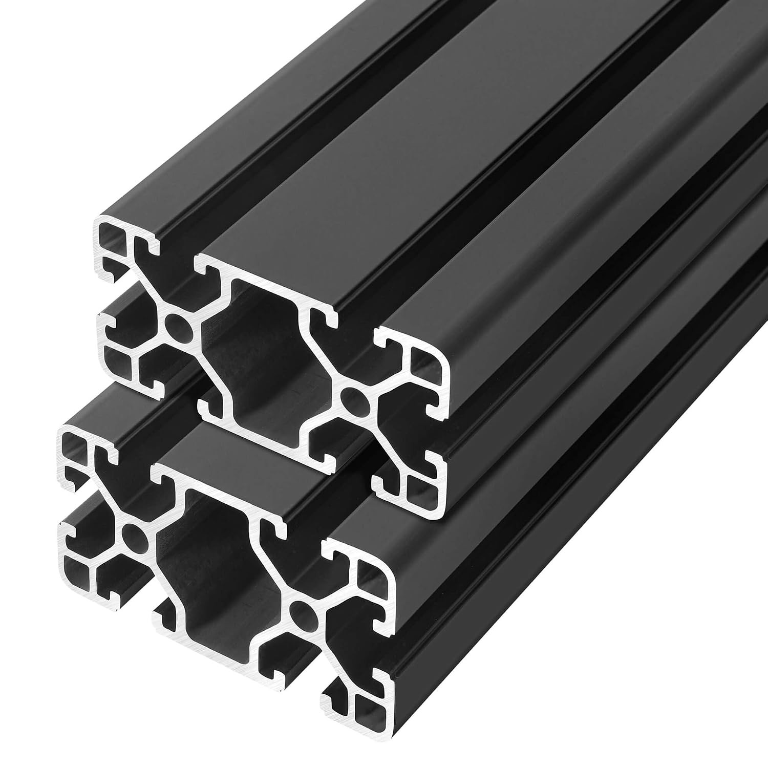 4080 T Slot Aluminum Extrusion for 3D Printer Parts and CNC DIY Black 400Mmx2