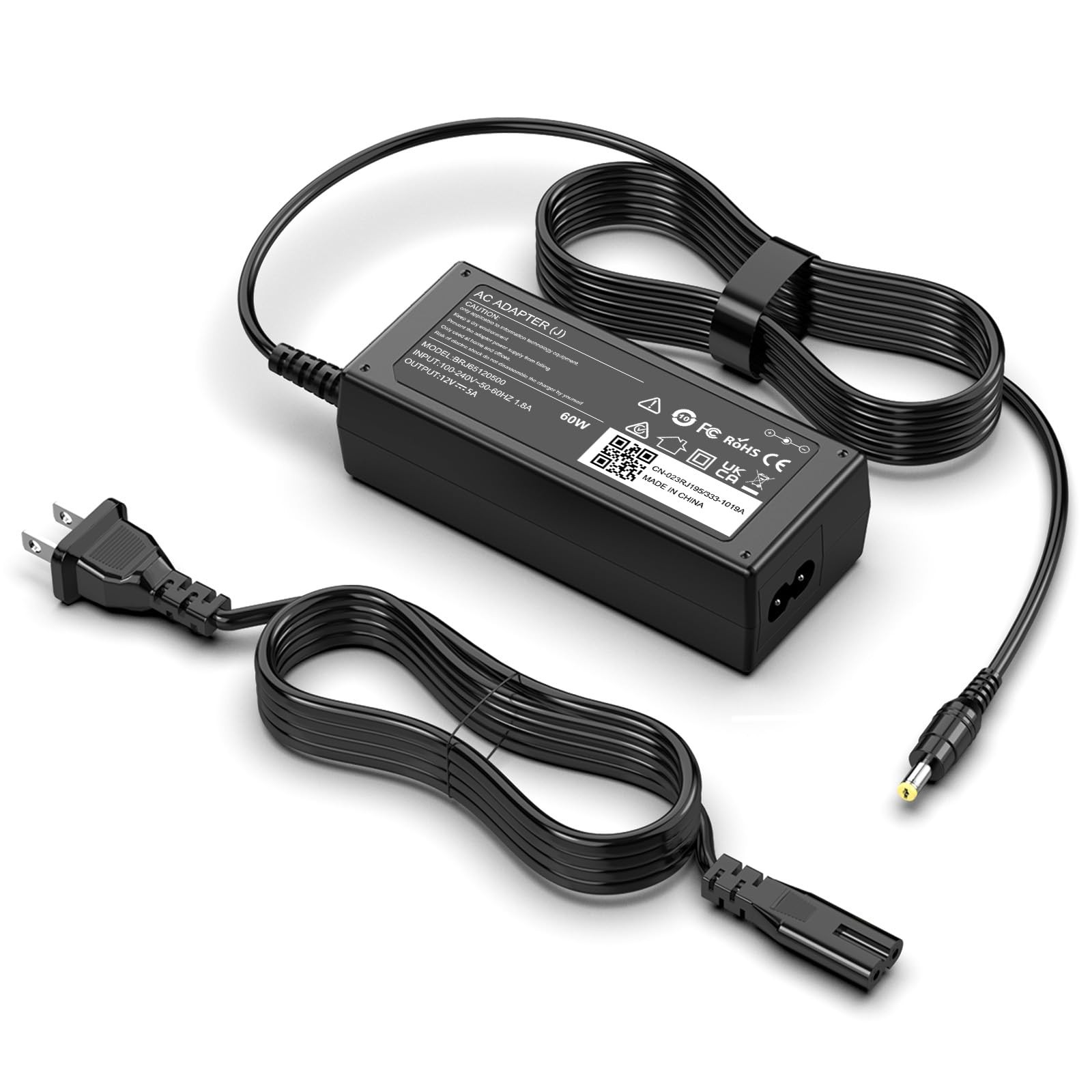 DC 12V Power Cord for AOC Monitor 16"-27" E1659FWU E2043FK E2243FW