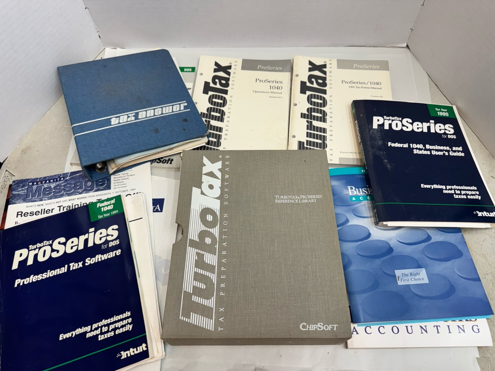 Vintage 1980s 1990s Software Manuals TurboTax Tax Answer Computer Guides No Soft