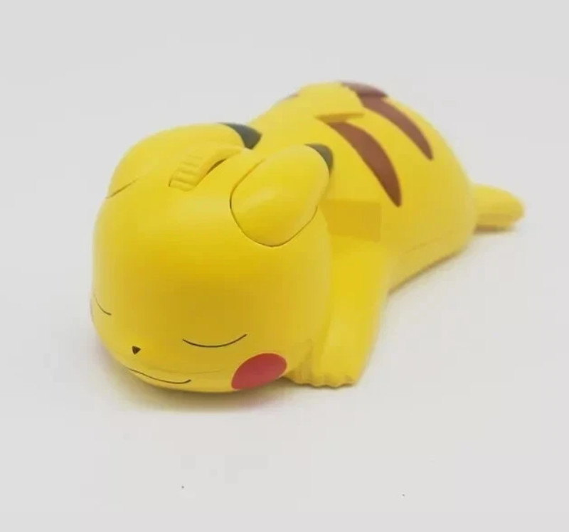Cute Pikachu Figure Wireless Mouse Pokemon Bluetooth 2.4G 1200DPI Desk Setup