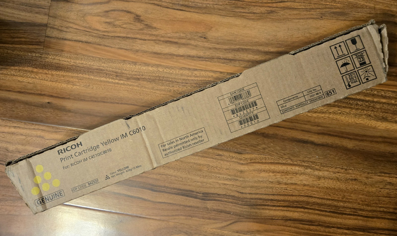 Genuine Ricoh IM C6010 842527 Yellow Toner OEM Original IM C4510 UNUSED