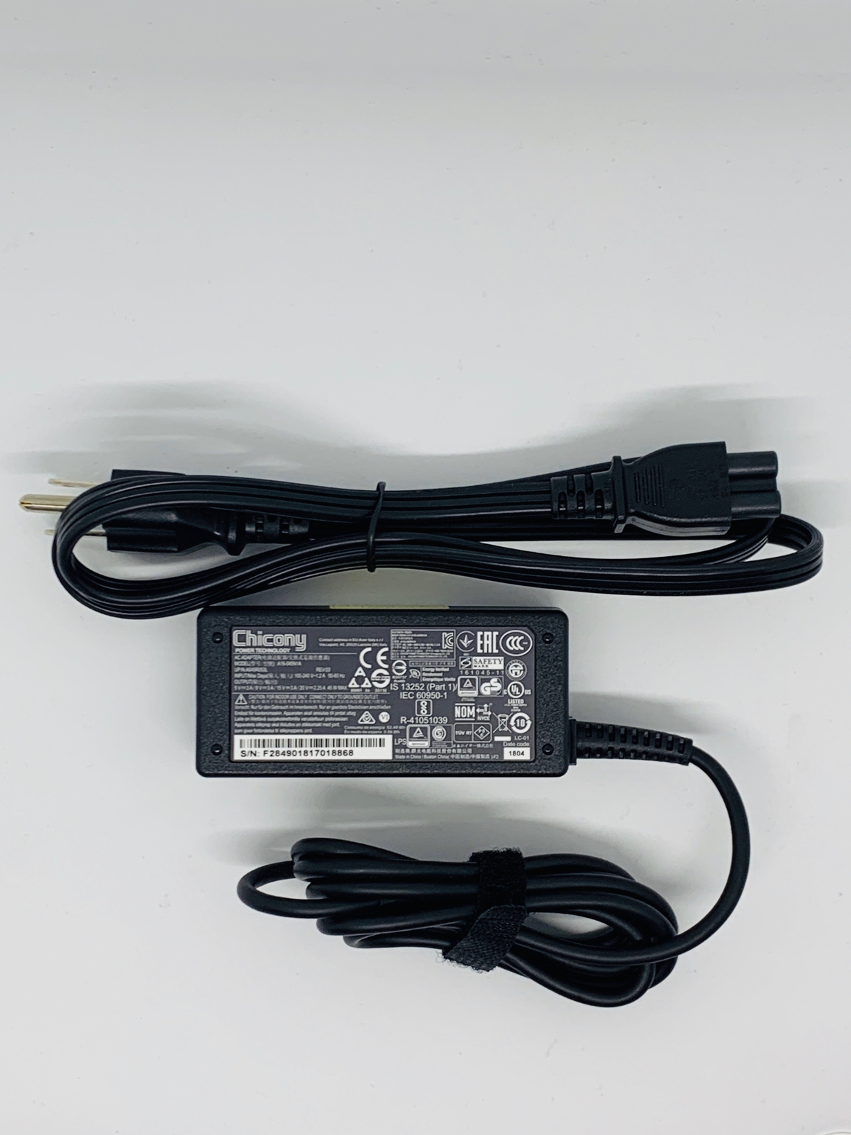 Chicony 45W USB-C AC Power Adapter Charger Acer Chromebook Spin 511 R752T-C1MT
