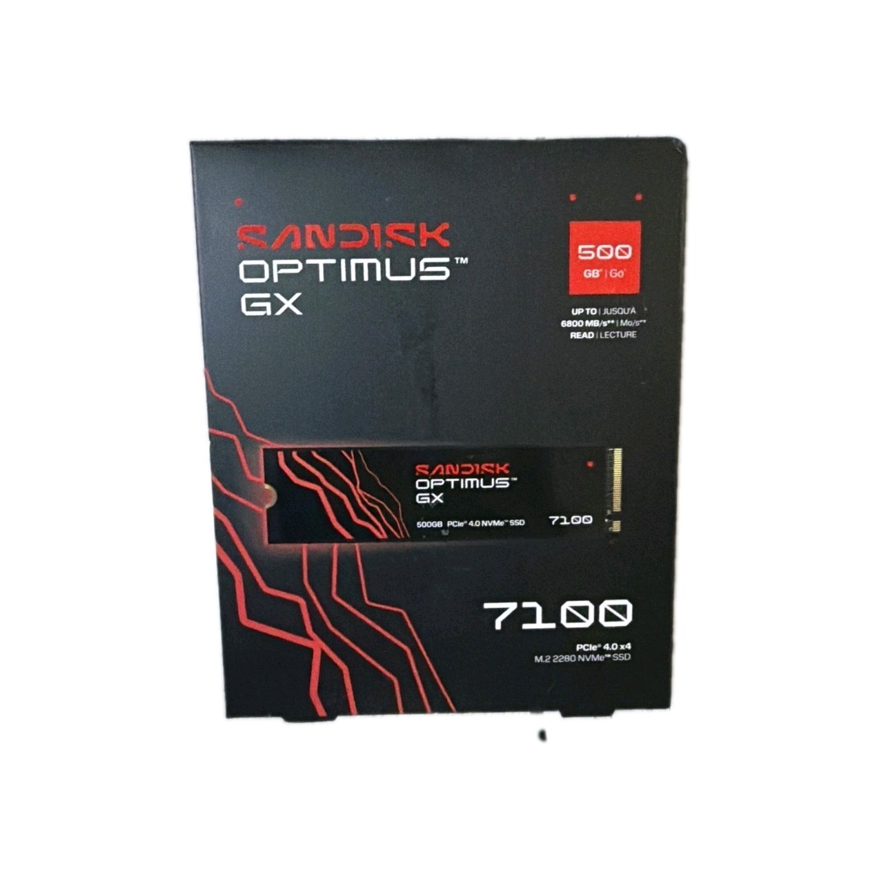 SANDISK - 500GB Optimus GX 7100 PCIe 4.0 x4 M.2 2280 NVMe SSD