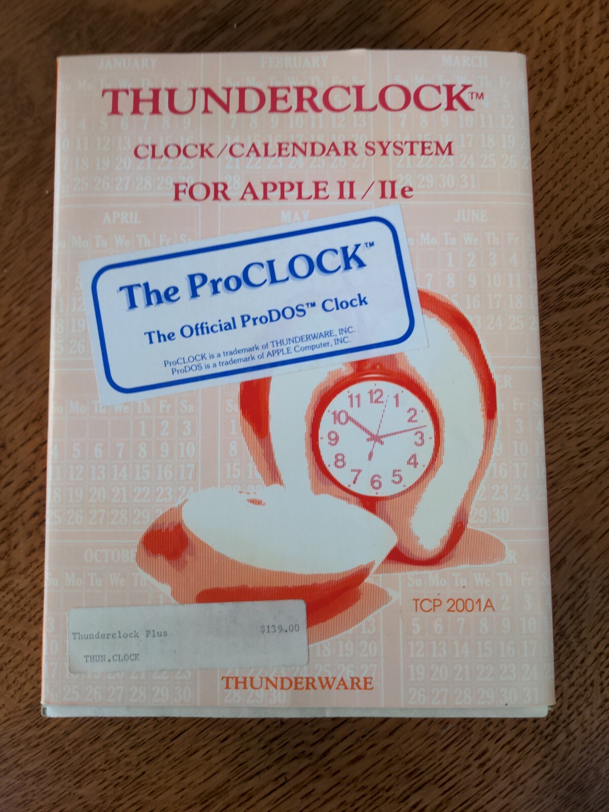 Vintage Thunderware ProCLOCK Apple II/IIe Computer - [VGC] BOX & Paperwork ONLY