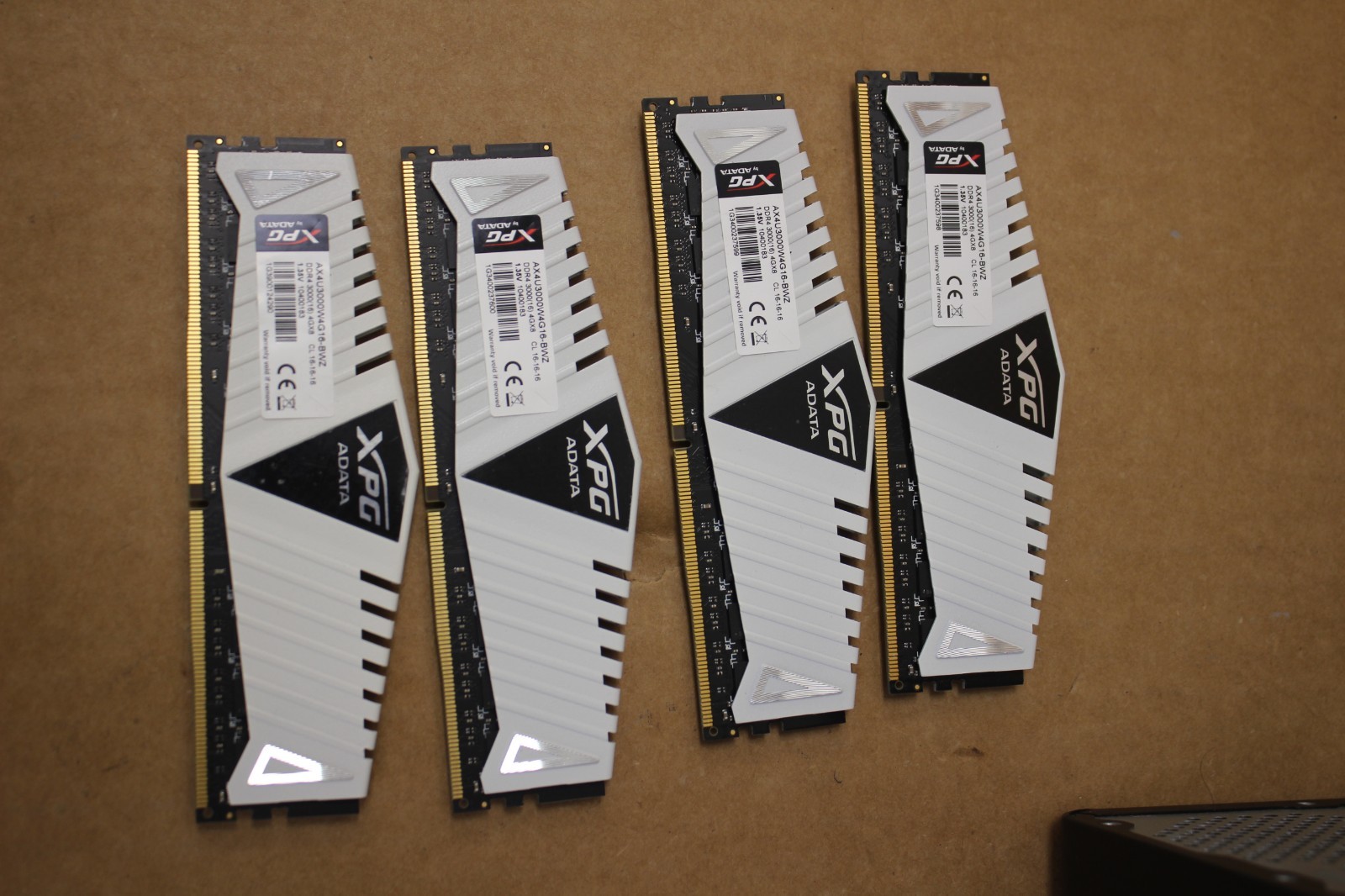 ADATA XPG 16GB (4x4GB) PC4-24000 DDR4 3000MHz Desktop Memory AX4U3000W4G16-BWZ