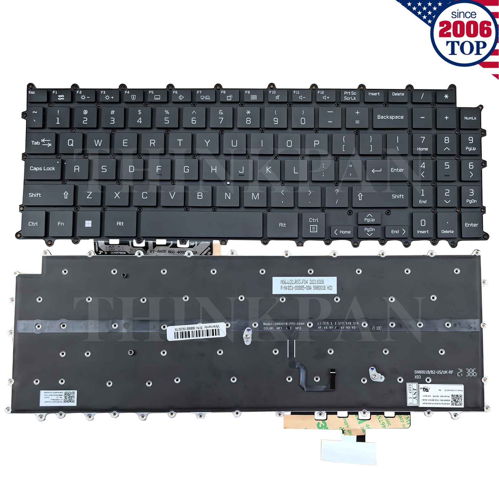 New US Backlit Keyboard for LG Gram 16ZD90P 16Z90PD 16Z90PC 16Z90P -G -K -N
