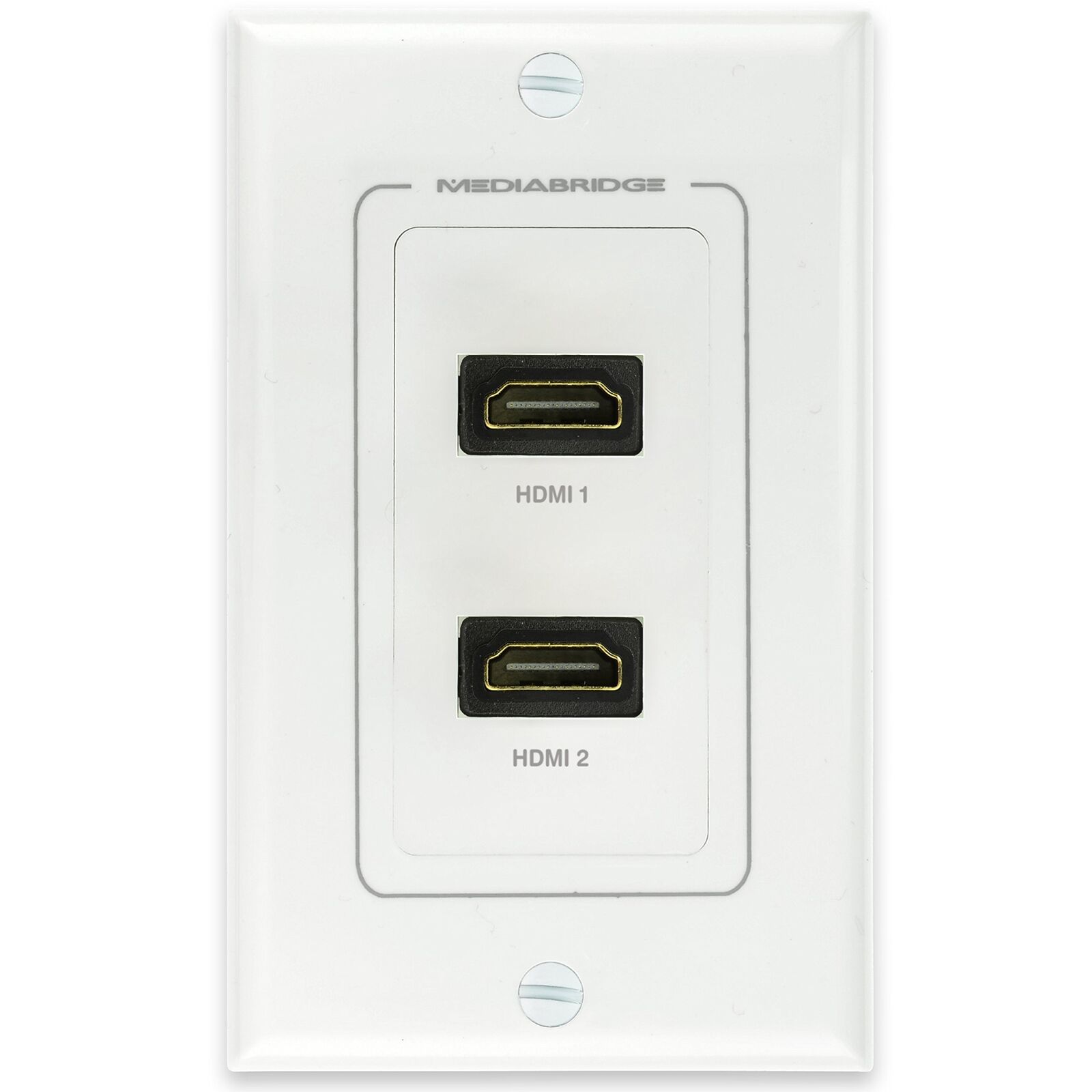 ™ HDMI Wall Plate (2 Port) - Supports 4K, 3D, ARC - Free Low Voltage Metal Mo...