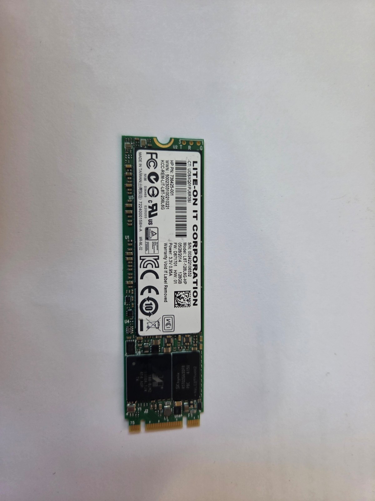 HP 736425-001 128 GB SSD SATA-M.2 L8T-128L6G-HP LITE-ON IT Corporation