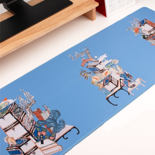 Korean Minhwa Desk Mat Korea Traditional Folk Painting Large Mouse Pad