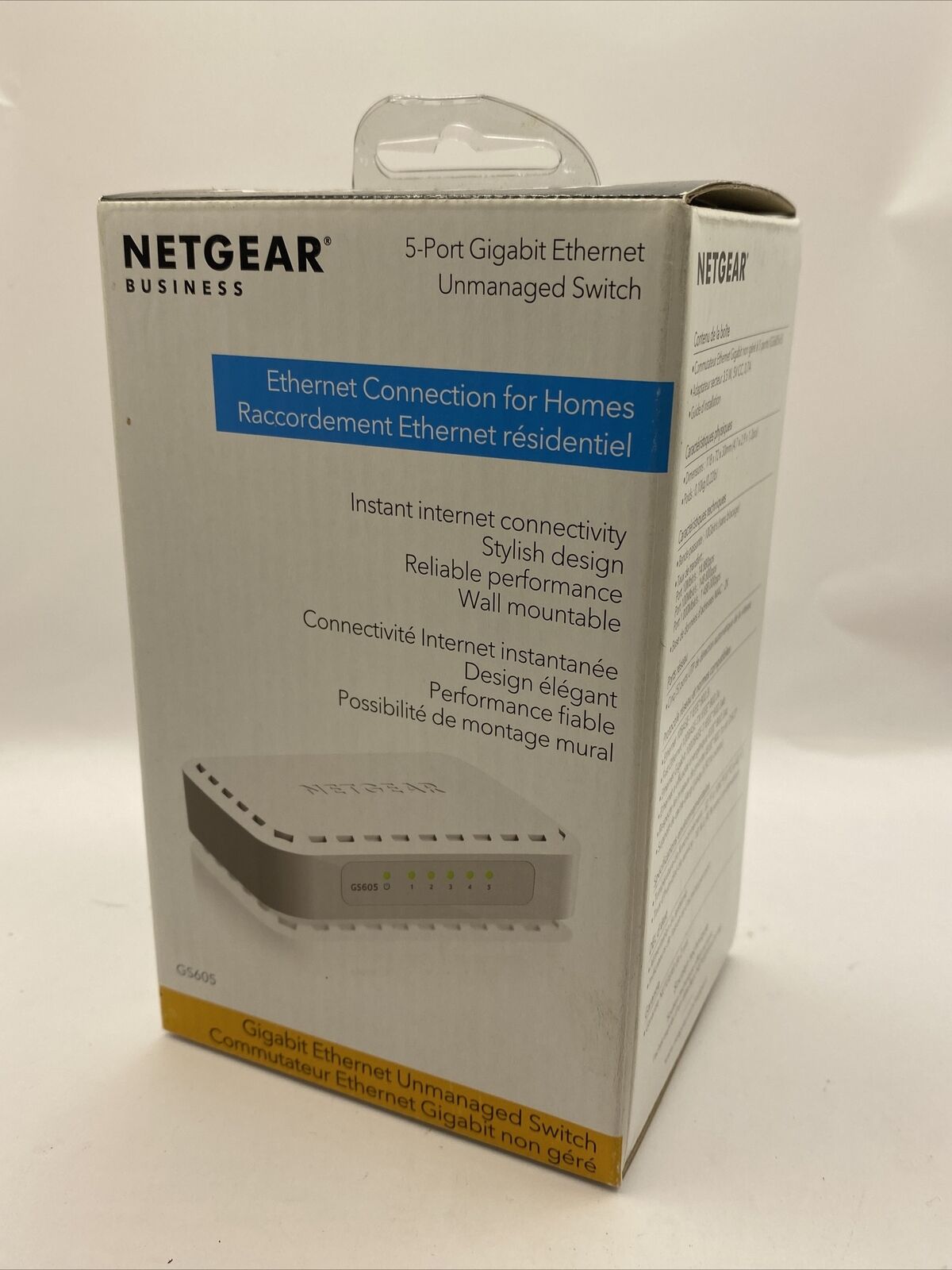 NETGEAR GS605NA 5 Port Gigabit Ethernet Unmanaged Switch