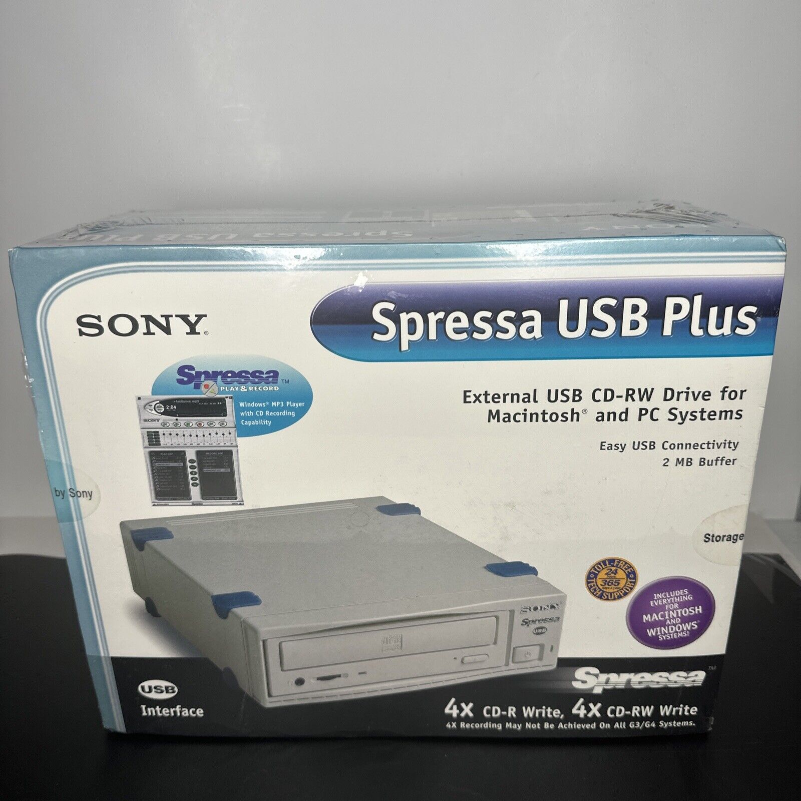 Sony Spressa USB Plus Extrernal USB CD-RW Drive CRX100E/X2 - BRAND NEW SEALED