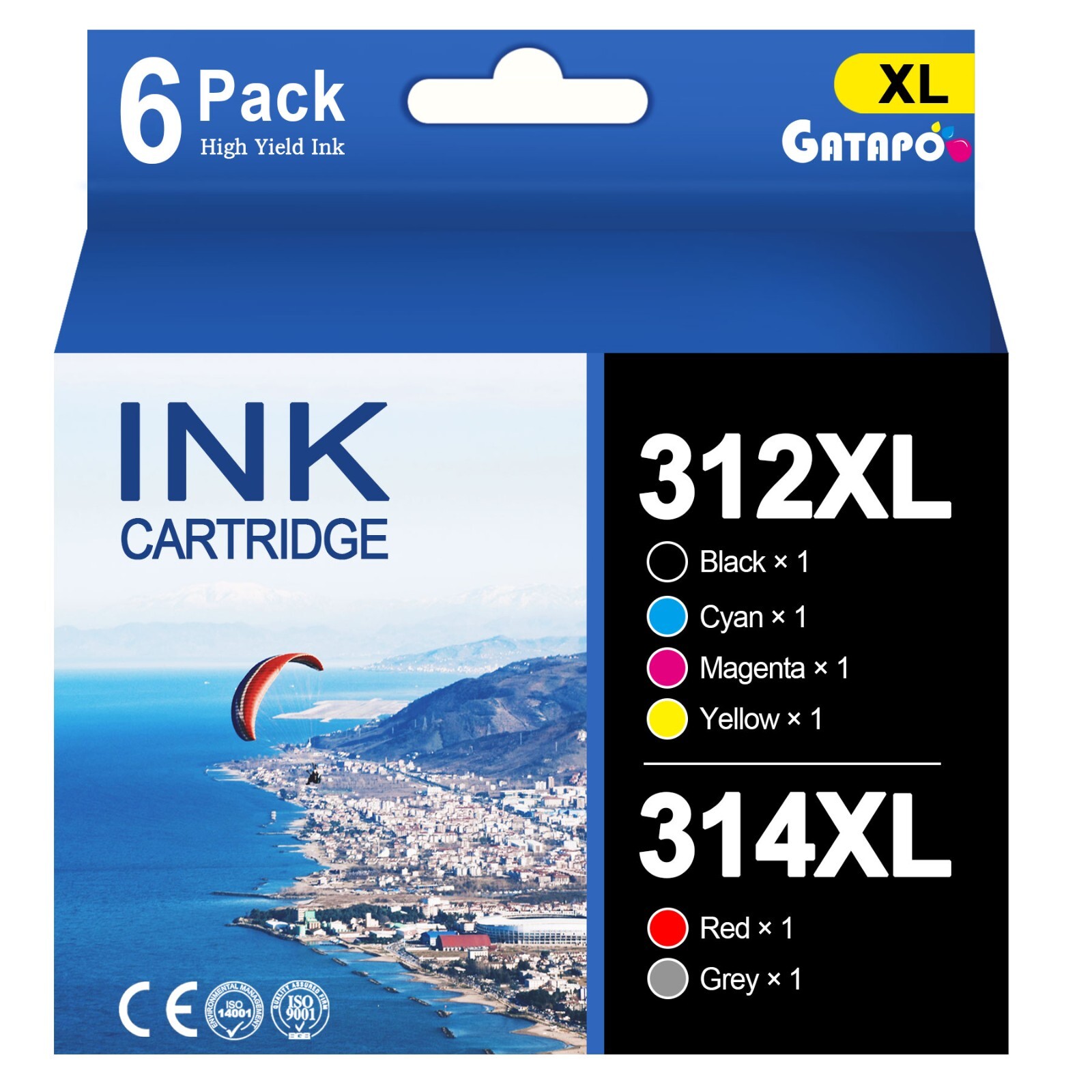 312XL 314XL High Yield Ink Cartridges Compatible for Epson XP-15000, 6PK