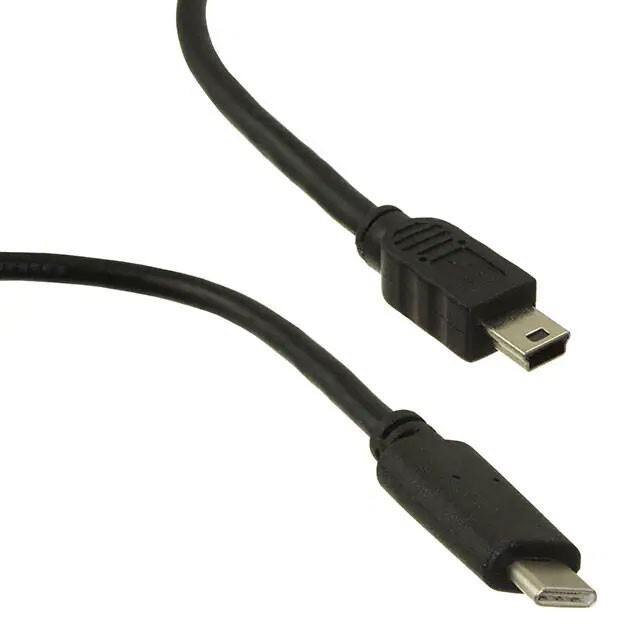 CnC Tech USB Type-C 3.1 to USB 2.0 Mini-B Male Data/Power Cable, 1m (3.3ft)