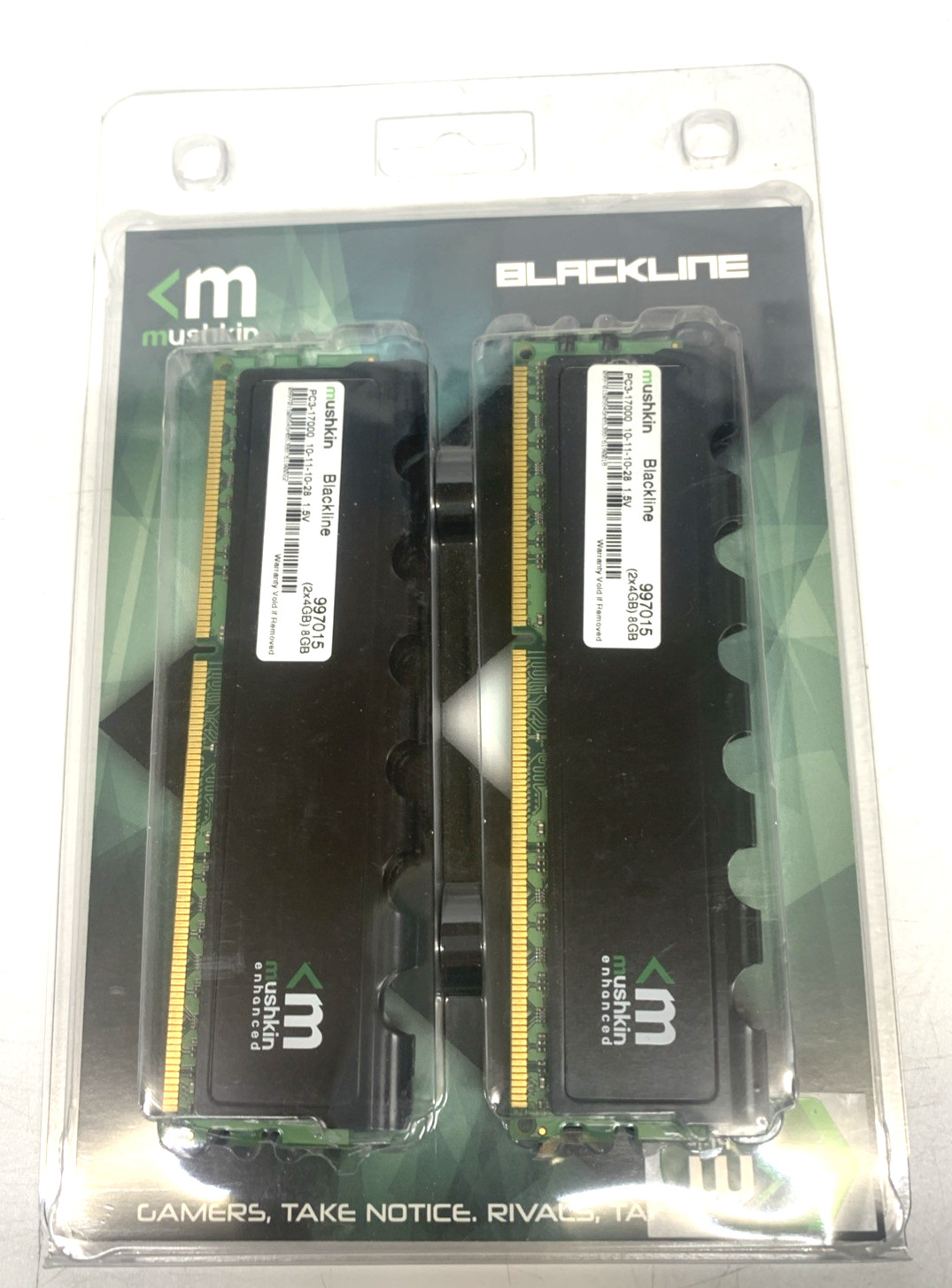 PC MEMORY - MUSHKIN BLACKLINE PC3 17000 1.5V 8GB (2X4GB) 997015 - New
