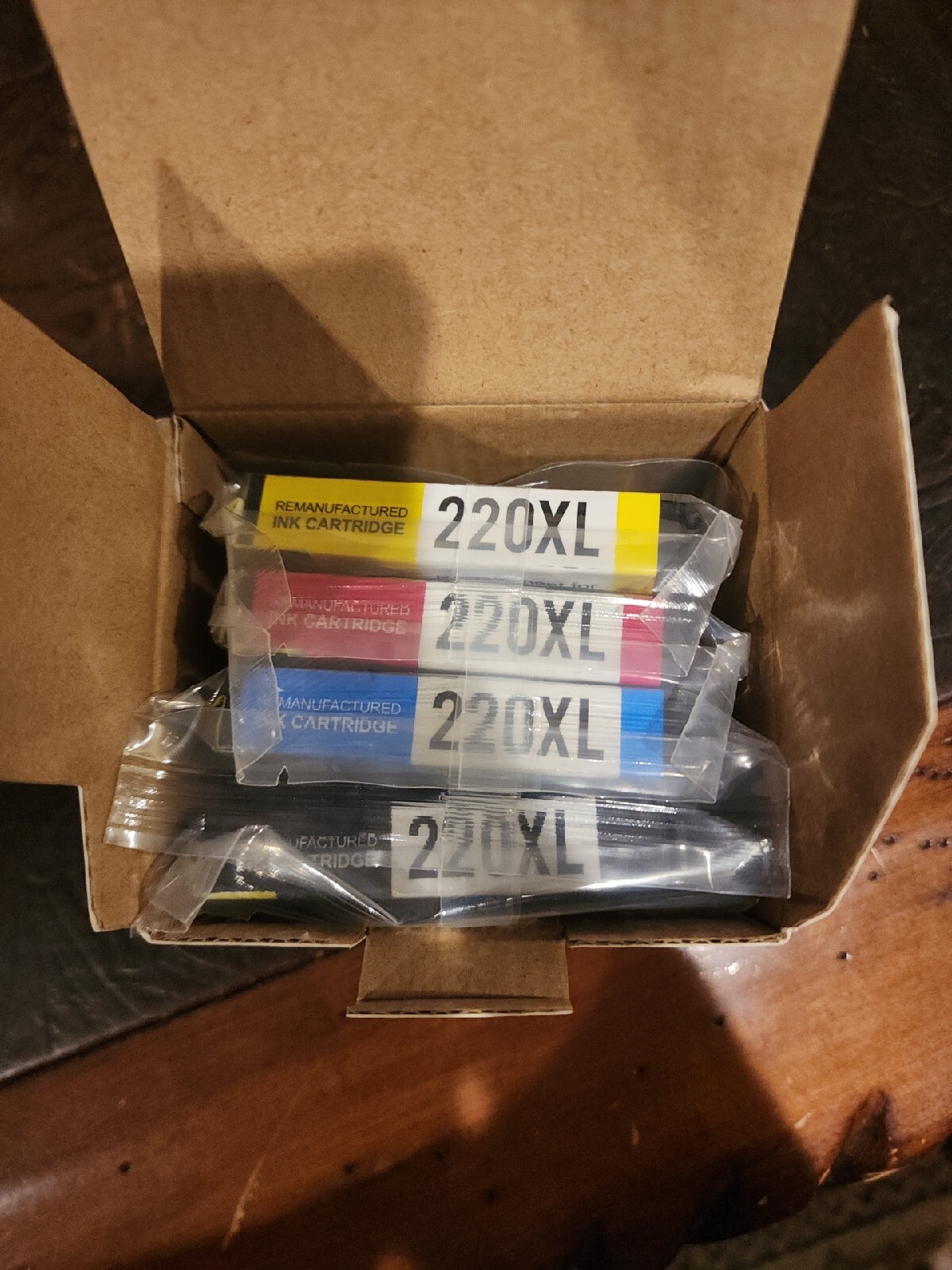 Epson 220XL 220 Black Magenta Cyan Yellow Remanufactured Inly 4 Cartridgea NOT 5