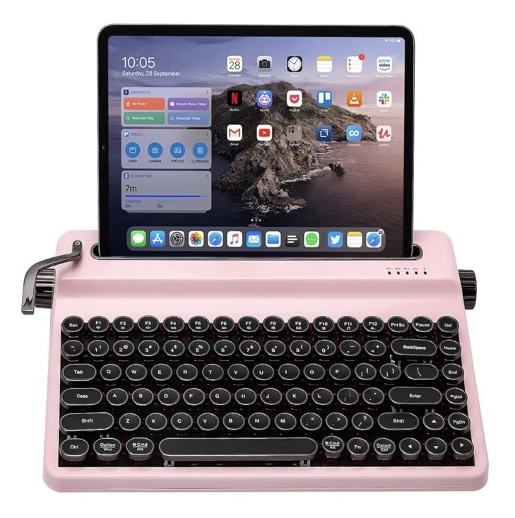 YUNZII QL75 Wireless Typewriter Hot Swap Retro Mechanical Keyboard