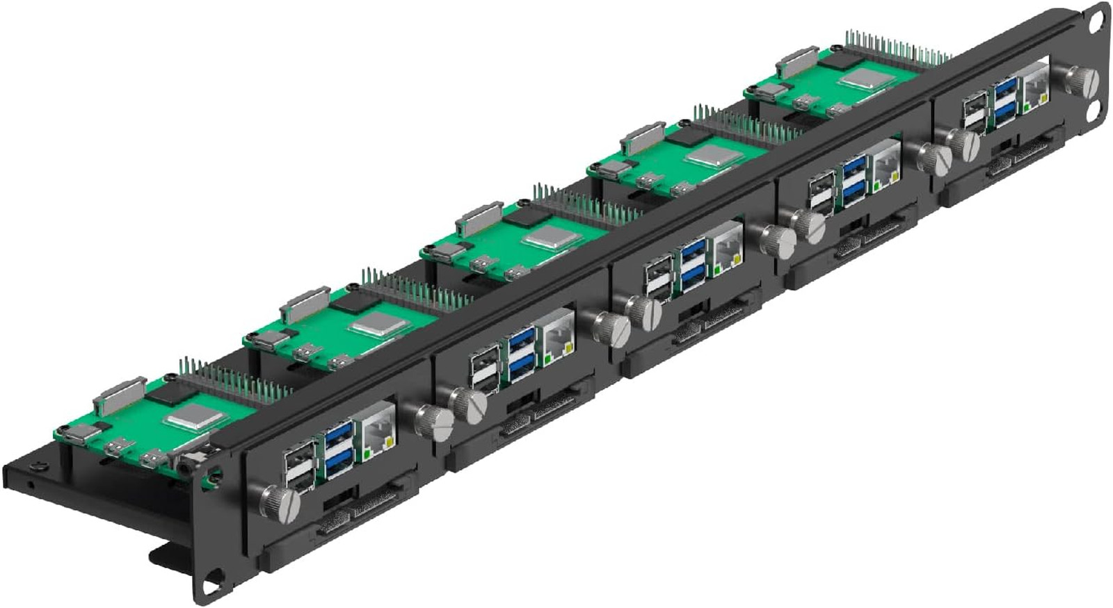 19 Inch Rackmount Enclosure for Raspberry Pi SSD Bracket for 2.5 Inch SSDs Hold