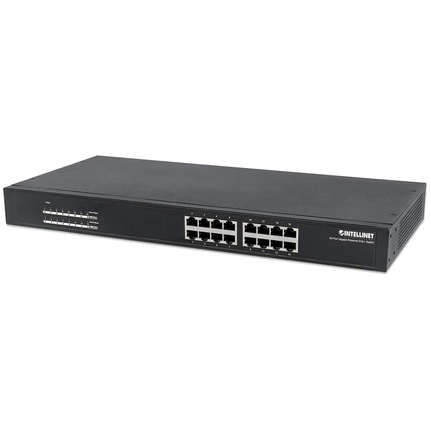 Intellinet 560993 16-Port Gigabit Ethernet PoE+ Switch V2 *TESTED WORKING