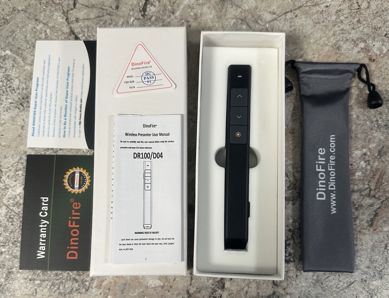 DinoFire Model DR100/D04 Wireless Presenter