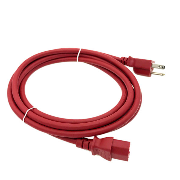 Red 10 FT COMPUTER POWER SUPPLY AC CORD CABLE WIRE FOR HP DELL ACER DESKTOP PC