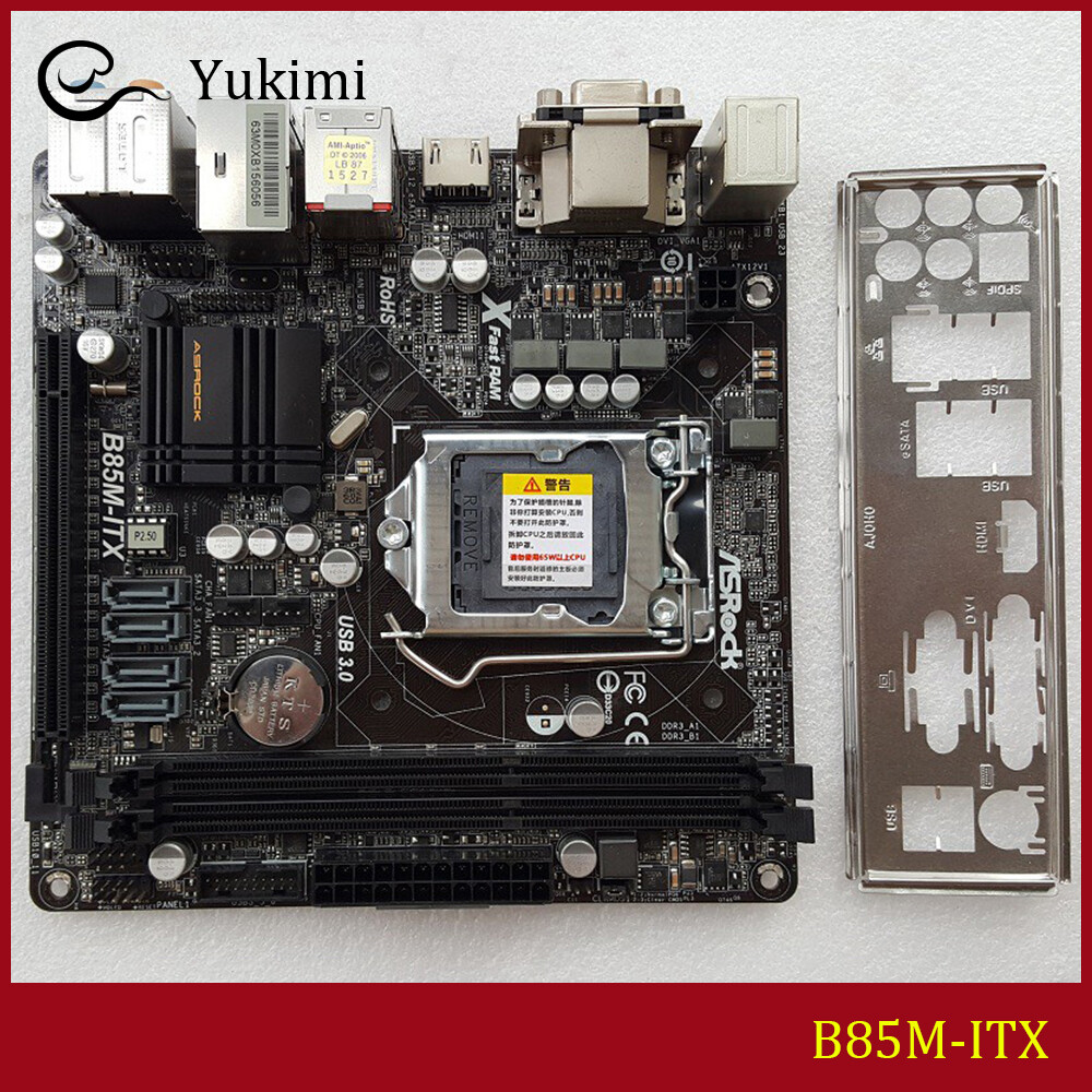 FOR ASROCK B85M-ITX LGA 1150 16GB DVI HDMI VGA Mini-ITX Motherboard Test OK