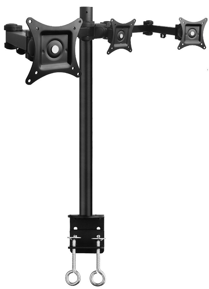 SIIG Articulating Triple Monitor Desk Mount - 13" to 27" (CE-MT0R12-S3)