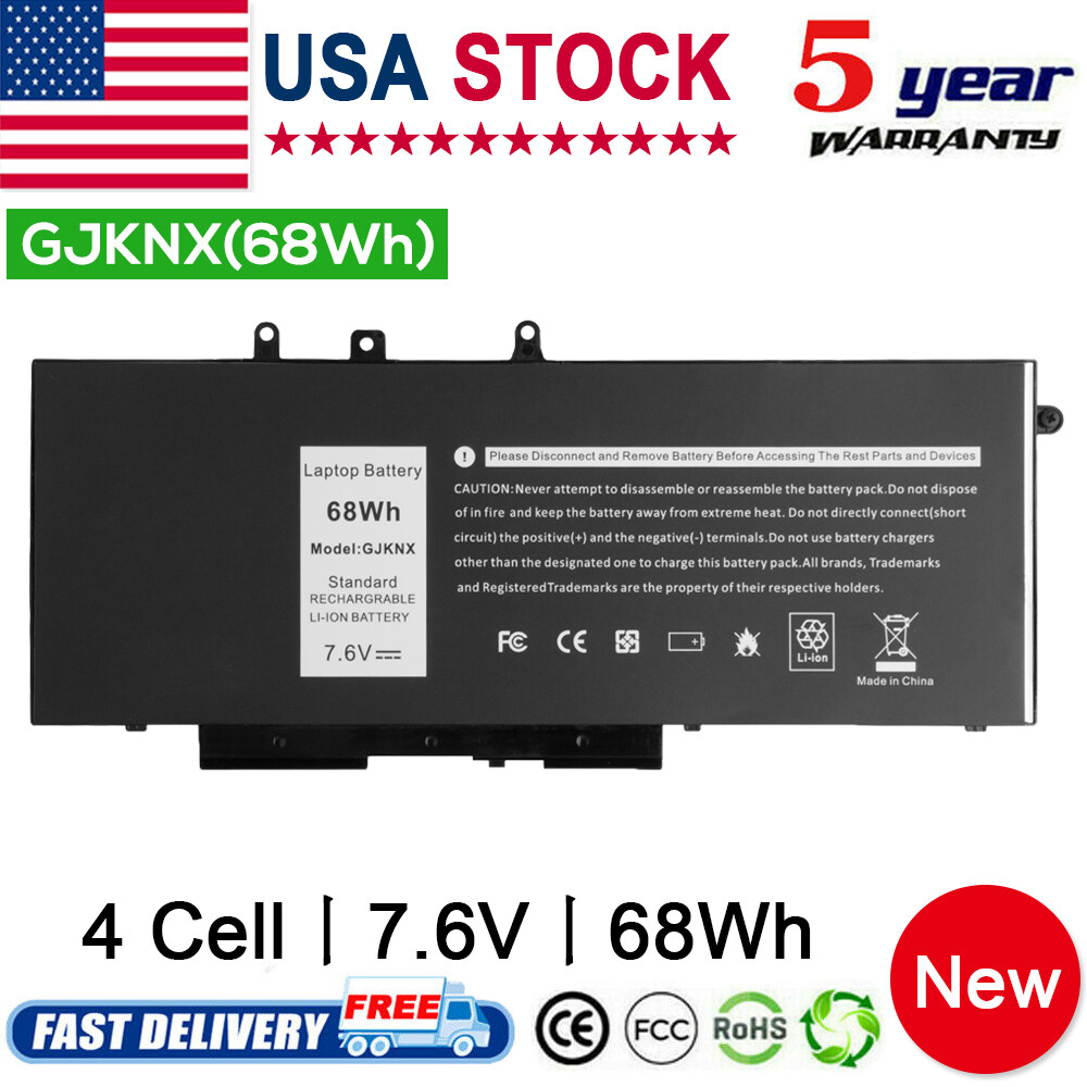 68Wh GJKNX Battery for Dell Latitude 5480 5580 5490 5590 Series GD1JP 451-BBZG C
