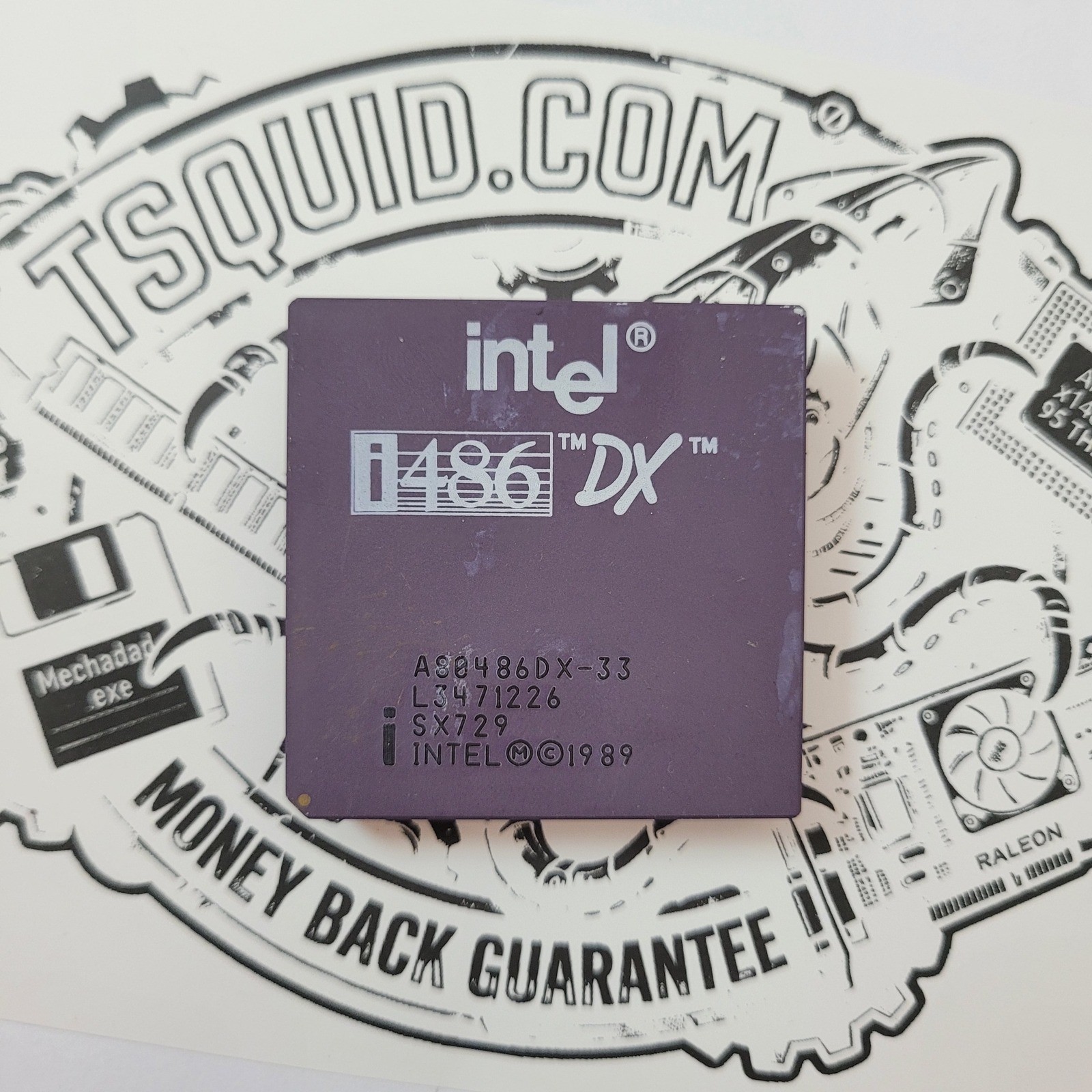 Intel i486 DX CPU Processor 33MHz A80486DX-33 SX729 Vintage Ceramic Chip