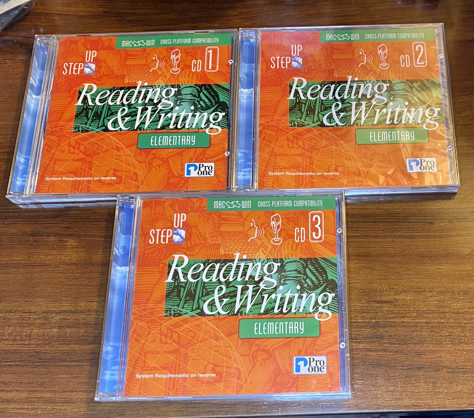 STEP UP - Reading and Writing Elementary 3 CD’s 1, 2, 3; Pro One Software