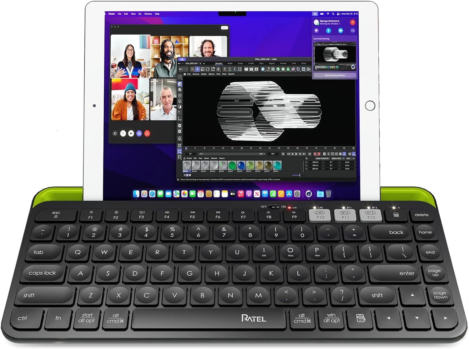 2.4GHz WisFox Wireless Keyboard Lag-Free Ultra Slim Keyboard for Windows